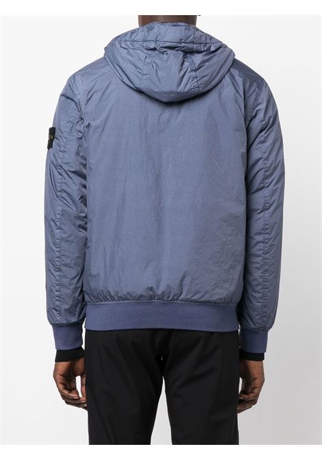 giubbino imbottito con zip in nylon blu avion STONE ISLAND | 771540723V0024